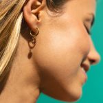 Birthstone Charm Hoops