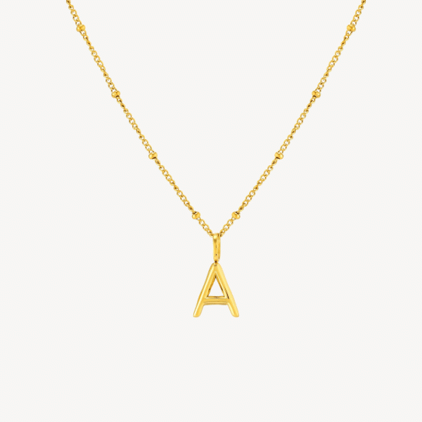 Initial & Birthstone Charm Necklace