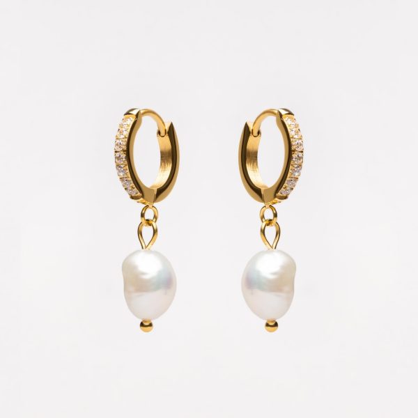 Freshwater Pearl Hoop Earrings