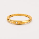 One-Initial Crystal Ring